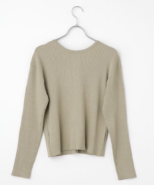 LOGEMENT DE CLAIRE / ロジュモンドクレール カーディガン・ボレロ | 【ワイドリブラウンドネック2WAYカーディガン】 | 詳細2