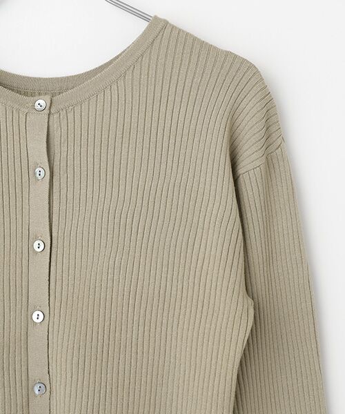 LOGEMENT DE CLAIRE / ロジュモンドクレール カーディガン・ボレロ | 【ワイドリブラウンドネック2WAYカーディガン】 | 詳細3