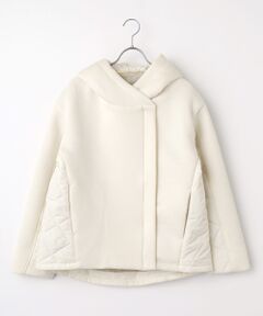 LOGEMENT DE CLAIRE / ロジュモンドクレール その他アウター | 【モスダンボール×中綿切替フードZIPコート】