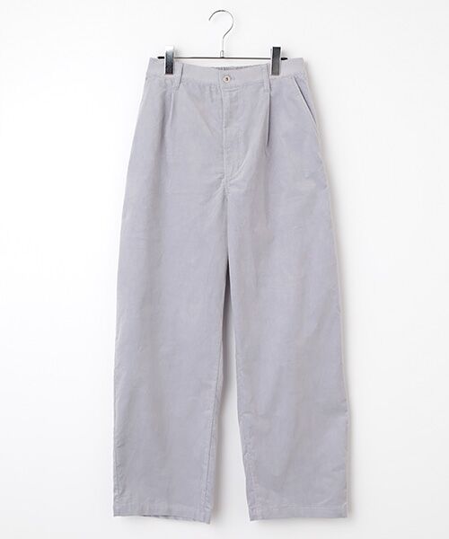 LOGEMENT DE CLAIRE / ロジュモンドクレール その他パンツ | 【マイクロコールカーヴィーパンツ】（グレイッシュブルー）