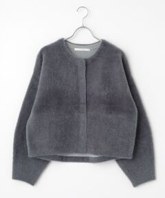 LOGEMENT DE CLAIRE / ロジュモンドクレール カーディガン・ボレロ | 【ダブルフェイスフェザーノーカラーカーディガン】