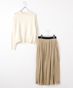 LOGEMENT DE CLAIRE / ロジュモンドクレール カットソー | 【ニットプルオーバー＆プリーツスカート】