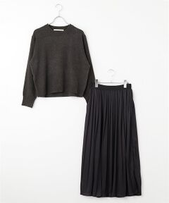 LOGEMENT DE CLAIRE / ロジュモンドクレール カットソー | 【ニットプルオーバー＆プリーツスカート】