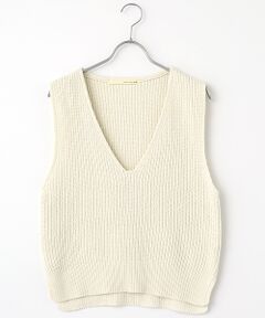 LOGEMENT DE CLAIRE / ロジュモンドクレール ベスト | 【モール糸Vネックベスト】