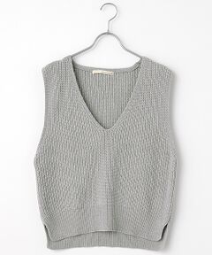 LOGEMENT DE CLAIRE / ロジュモンドクレール ベスト | 【モール糸Vネックベスト】