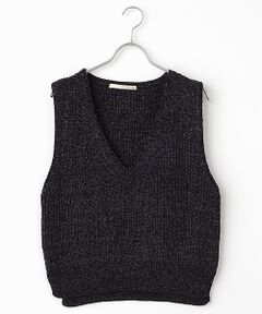 LOGEMENT DE CLAIRE / ロジュモンドクレール ベスト | 【モール糸Vネックベスト】