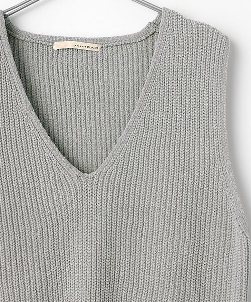 LOGEMENT DE CLAIRE / ロジュモンドクレール ベスト | 【モール糸Vネックベスト】 | 詳細3