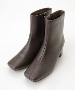 【スクエアートゥショートブーツ】