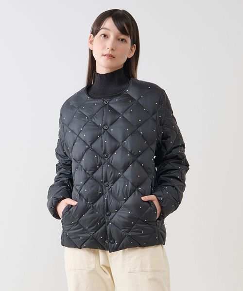 LOGEMENT DE CLAIRE/ロジュモンドクレール 《別注》【TAION/タイオン】ドットプリントクルーネックダウンジャケット ドット M LOGEMENT DE CLAIRE/ロジュモンドクレール 《別注》【TAION/タイオン】ドットプリントクルーネックダウンジャケット ドット M