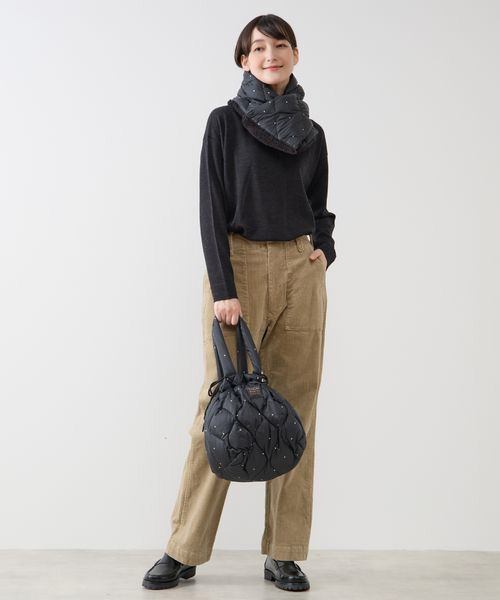 LOGEMENT DE CLAIRE / ロジュモンドクレール マフラー・ショール・スヌード・ストール | 《別注》【TAION/タイオン】ドットプリントリバーシブルマフラー | 詳細1