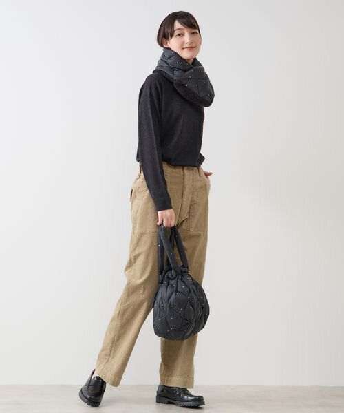 LOGEMENT DE CLAIRE / ロジュモンドクレール マフラー・ショール・スヌード・ストール | 《別注》【TAION/タイオン】ドットプリントリバーシブルマフラー | 詳細3