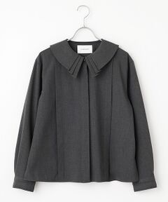 【LOURMARIN】タックカラーブラウス