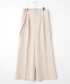 LOGEMENT DE CLAIRE / ロジュモンドクレール その他パンツ | 【LOURMARIN】ラップ風タックストレートパンツ