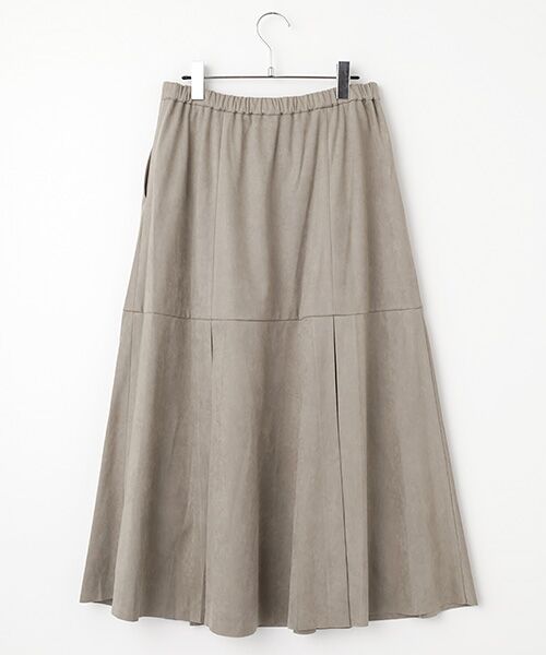 LOGEMENT DE CLAIRE / ロジュモンドクレール ロング・マキシ丈スカート | 【LOURMARIN】タックフレアーナロースカート | 詳細1