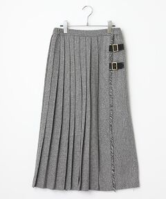 LOGEMENT DE CLAIRE / ロジュモンドクレール ロング・マキシ丈スカート | 【LOURMARIN】ラップ風プリーツスカート
