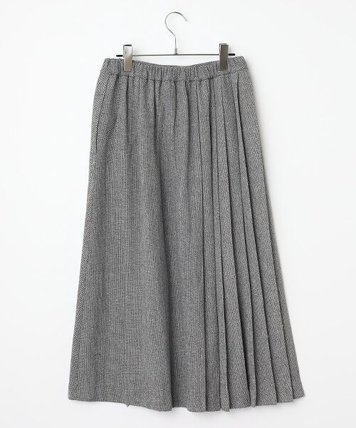 LOGEMENT DE CLAIRE / ロジュモンドクレール ロング・マキシ丈スカート | 【LOURMARIN】ラップ風プリーツスカート | 詳細1
