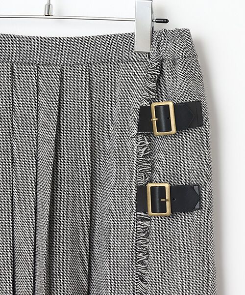 LOGEMENT DE CLAIRE / ロジュモンドクレール ロング・マキシ丈スカート | 【LOURMARIN】ラップ風プリーツスカート | 詳細2