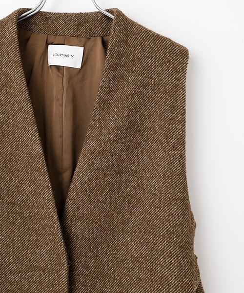 LOGEMENT DE CLAIRE / ロジュモンドクレール ベスト | 【LOURMARIN】ベルト付きロングジレ | 詳細2