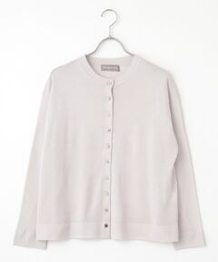 メリノウールクルーネックカーディガン