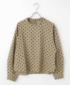 LOGEMENT DE CLAIRE / ロジュモンドクレール シャツ・ブラウス | 【フロッキードットスタンドカラーブラウス】