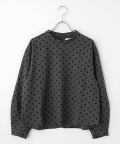 LOGEMENT DE CLAIRE / ロジュモンドクレール シャツ・ブラウス | 【フロッキードットスタンドカラーブラウス】