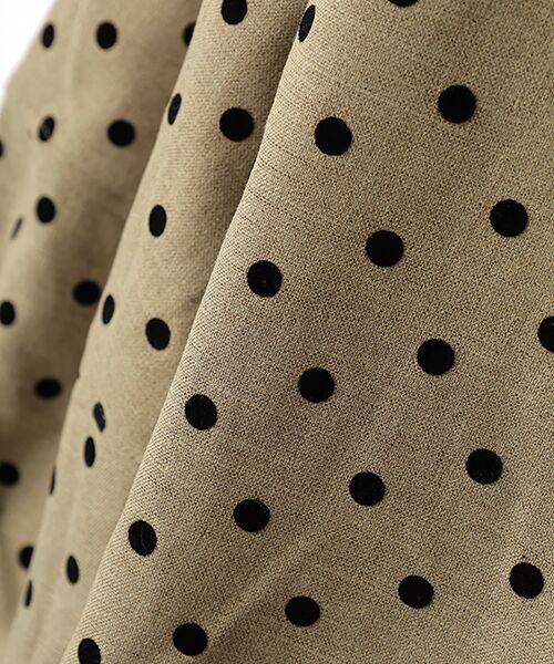 LOGEMENT DE CLAIRE / ロジュモンドクレール シャツ・ブラウス | 【フロッキードットスタンドカラーブラウス】 | 詳細1