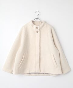 LOGEMENT DE CLAIRE / ロジュモンドクレール その他アウター | 【ウールミックスヘアリースタンドコート】