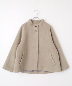 LOGEMENT DE CLAIRE / ロジュモンドクレール その他アウター | 【ウールミックスヘアリースタンドコート】