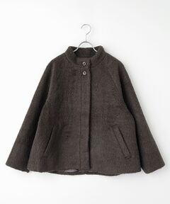 LOGEMENT DE CLAIRE / ロジュモンドクレール その他アウター | 【ウールミックスヘアリースタンドコート】