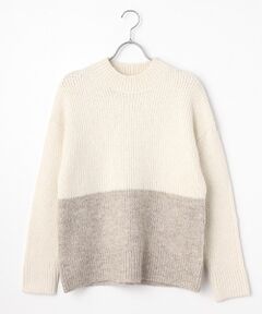 LOGEMENT DE CLAIRE / ロジュモンドクレール ニット・セーター | 【ヘアリーミックスバイカラーモックネックプルオーバー】