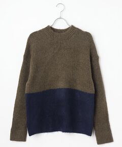 LOGEMENT DE CLAIRE / ロジュモンドクレール ニット・セーター | 【ヘアリーミックスバイカラーモックネックプルオーバー】