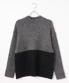 LOGEMENT DE CLAIRE / ロジュモンドクレール ニット・セーター | 【ヘアリーミックスバイカラーモックネックプルオーバー】