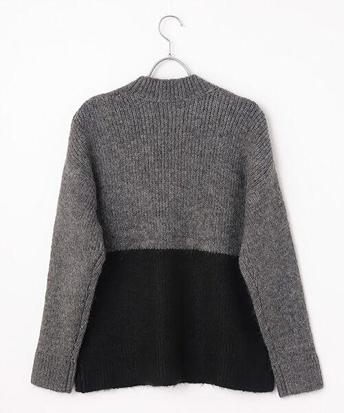 LOGEMENT DE CLAIRE / ロジュモンドクレール ニット・セーター | 【ヘアリーミックスバイカラーモックネックプルオーバー】 | 詳細3