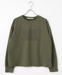 【ミニ裏毛ロゴPTロングスリーブTシャツ】