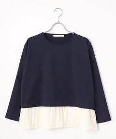 LOGEMENT DE CLAIRE / ロジュモンドクレール カットソー | 【異素材ドッキングプルオーバー】