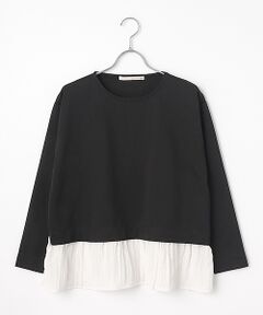 LOGEMENT DE CLAIRE / ロジュモンドクレール カットソー | 【異素材ドッキングプルオーバー】