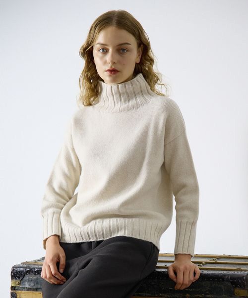 LOGEMENT DE CLAIRE / ロジュモンドクレール ニット・セーター | 《別注》【ISLAND TIDES/アイランド タイド】タートルネックニットプルオーバー | 詳細1