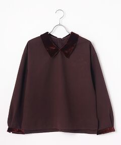 LOGEMENT DE CLAIRE / ロジュモンドクレール シャツ・ブラウス | 【LOURMARIN】ベルベット衿ブラウス