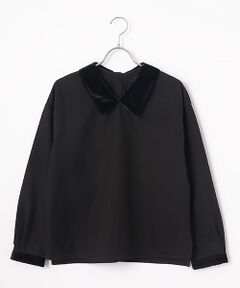 LOGEMENT DE CLAIRE / ロジュモンドクレール シャツ・ブラウス | 【LOURMARIN】ベルベット衿ブラウス