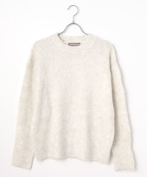 LOGEMENT DE CLAIRE / ロジュモンドクレール ニット・セーター | ロングシャギークルーネックプルニット（ライトグレー）