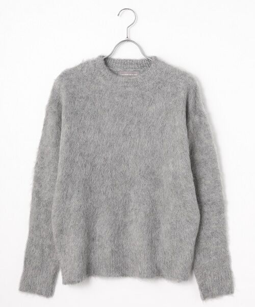 LOGEMENT DE CLAIRE / ロジュモンドクレール ニット・セーター | ロングシャギークルーネックプルニット（グレー）