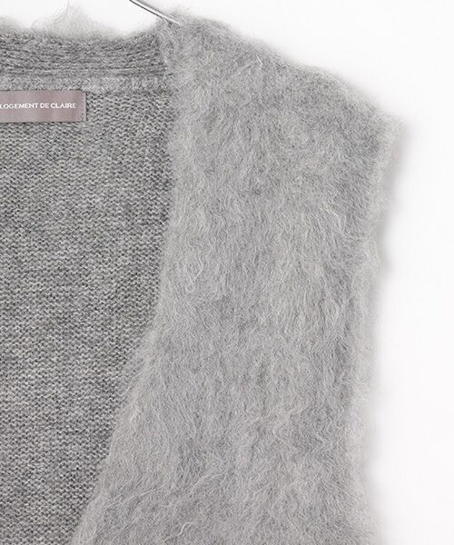 LOGEMENT DE CLAIRE / ロジュモンドクレール ベスト | ロングシャギーVベスト | 詳細3