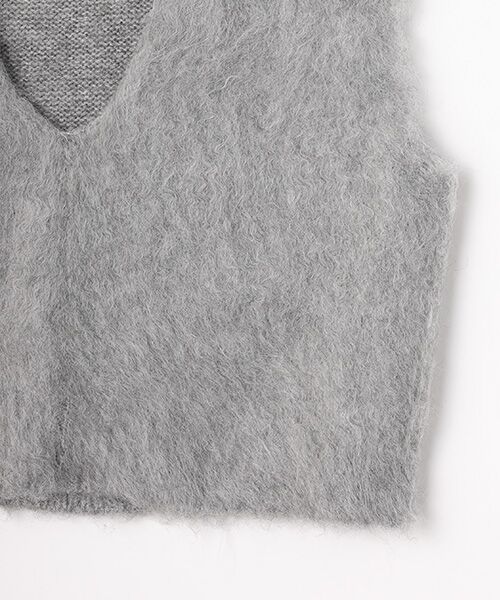 LOGEMENT DE CLAIRE / ロジュモンドクレール ベスト | ロングシャギーVベスト | 詳細4