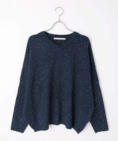 LOGEMENT DE CLAIRE / ロジュモンドクレール ニット・セーター | 【スパンコールミックスVネックドルマンニット】