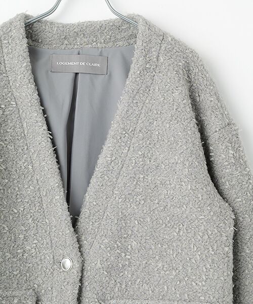 LOGEMENT DE CLAIRE / ロジュモンドクレール その他アウター | ツィードカーディガンジャケット | 詳細4