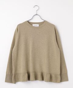 LOGEMENT DE CLAIRE / ロジュモンドクレール ニット・セーター | 【LOURMARIN】裾フリルクルーネックニット