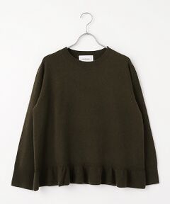 LOGEMENT DE CLAIRE / ロジュモンドクレール ニット・セーター | 【LOURMARIN】裾フリルクルーネックニット
