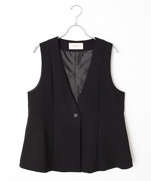 LOGEMENT DE CLAIRE / ロジュモンドクレール ベスト | 【ダブルクロスペプラムベスト】（ブラック）