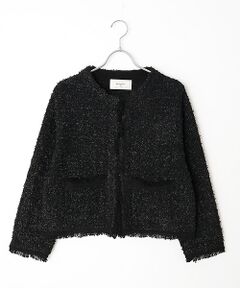 LOGEMENT DE CLAIRE / ロジュモンドクレール カーディガン・ボレロ | 【ツィードニットカーディガン】