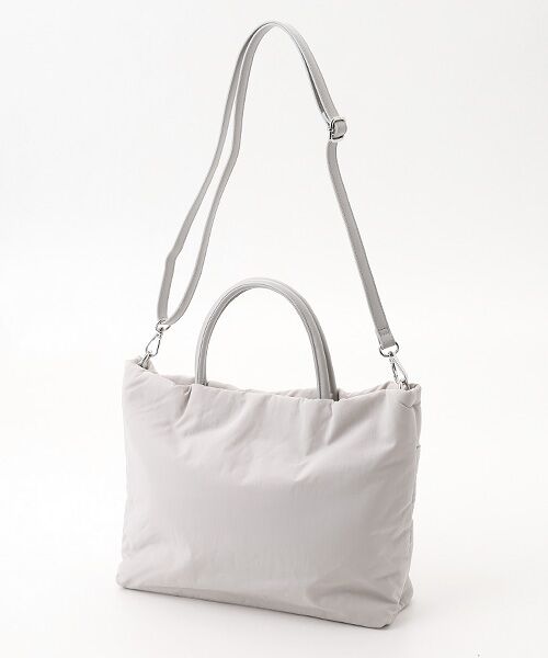LOGEMENT DE CLAIRE / ロジュモンドクレール トートバッグ | 【ふんわり軽量な撥水2wayトートバッグ】（ライトグレー）